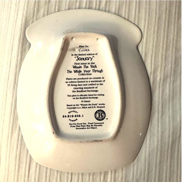 Disney the bradford exchange Winnie the Pooh,Whole Year Through,”January” plate - Picture 4 of 5